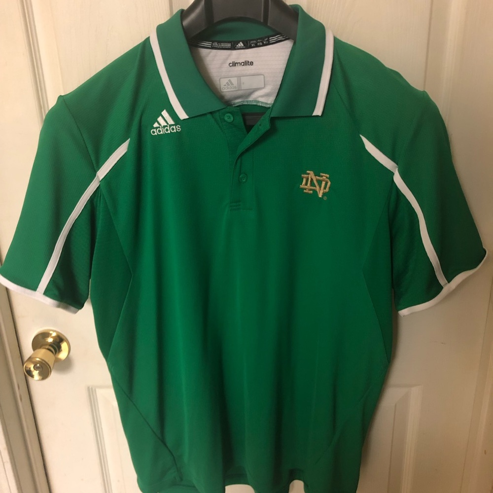 โขAdidasโข Notre Dame Menโs XL Climalite Polo
